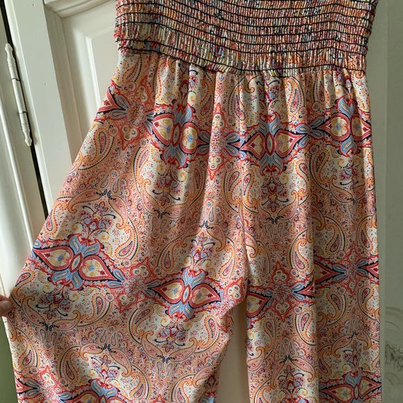 See You Monday Pants - Pink Pattern High Waisted Flowy Pants